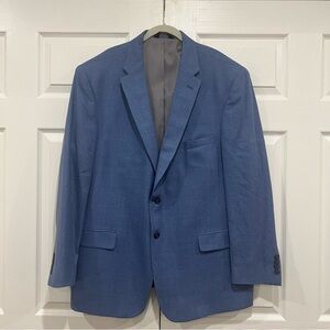 Jos. A Bank Traveler’s Collection Tailored Sport Coat 100% Wool Blue Size 50R